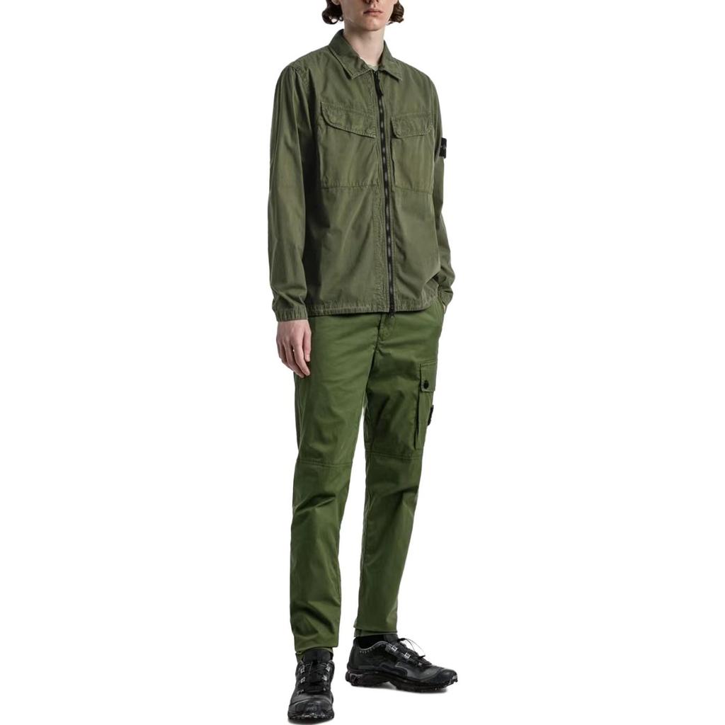 STONE ISLAND Overshirt Olive Men Tops Green 7715101WN-V0158
