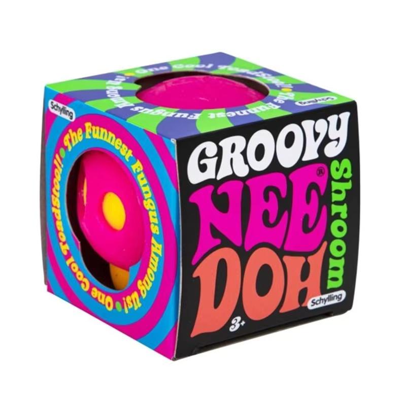 Игрушка Needoh Groovy Shroom Нетоксичная Эластичная Сжимаемая Антистресс Успокаивающая Расслабляющая Мячик от Стресса СДВГ Сенсорная Офисный Настольный Игрушка Подарок
