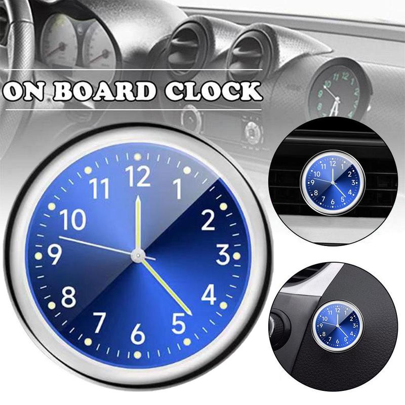 NEW Car Clock Luminous Auto Ornament Mini Automobiles Internal Stick-On Digital Watch Mechanics Quartz Clocks Car Accessories