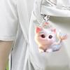 Cat Christmas Ornament Acrylic Hanging Decoration Car Mirror Charm Cute Kitty Car