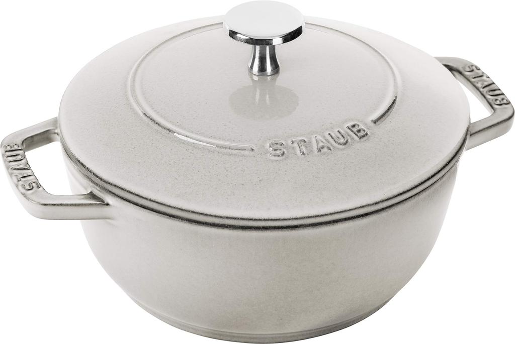 Staub Wa-NABE S 16см Campagne Чугунная эмалированная кастрюля для безводной готовки, Сделано во Франции, 40501-476