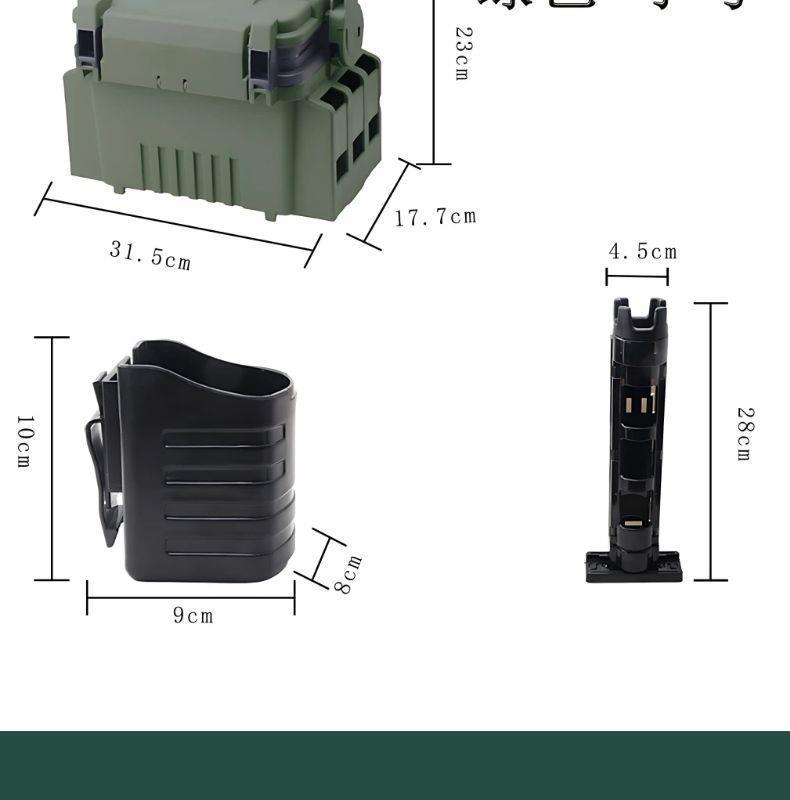 Многослойная коробка для рыболовных приманок с усиленной утолщенной конструкцией, большой вместимостью и возможностью установки сидений для хранения при морской и каменной рыбалке