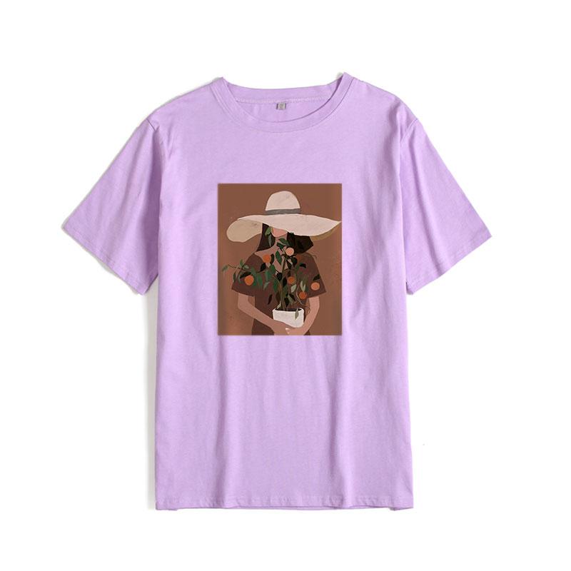 Женские футболки Hirsionsan с эстетическим графическим принтом, милые кавайные мягкие хлопковые свободные футболки в стиле Харадзюку, винтажные повседневные женские топы в готическом стиле