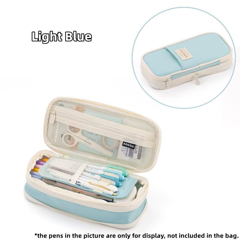 Расширяемый пенал Angoo, сумка для ручек, хит цвета, водонепроницаемый материал, сумка для хранения, карман для канцелярских принадлежностей, школы