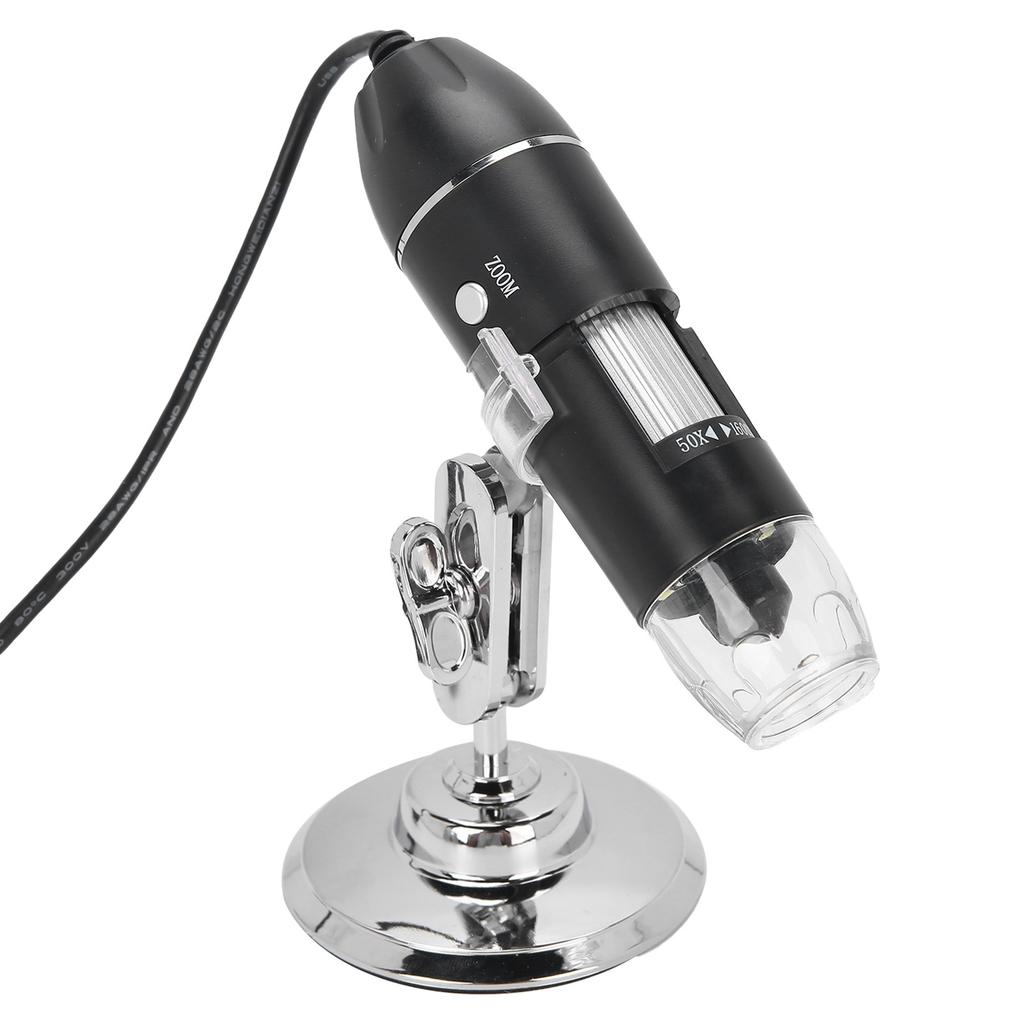 1600X USB Digital Microscope Adjustable 8LED Portable Electronic Microscope with Stand