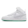 Nike Кроссовки Court Borough Mid 2 GS White Stadium Green Kids Football-Grey CD7782-115