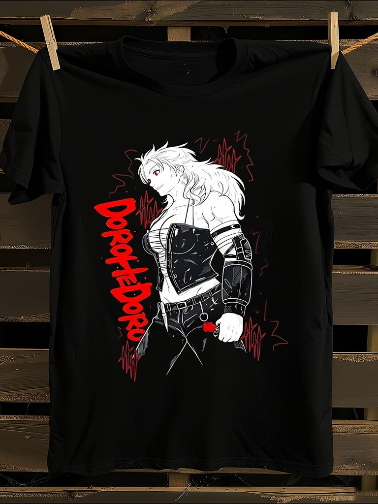 Аниме Dorohedoro Графическая Футболка Мужская Футболка Женские Футболки с Принтом Букв Футболка с Коротким Рукавом Повседневная Уличная Футболка Топ