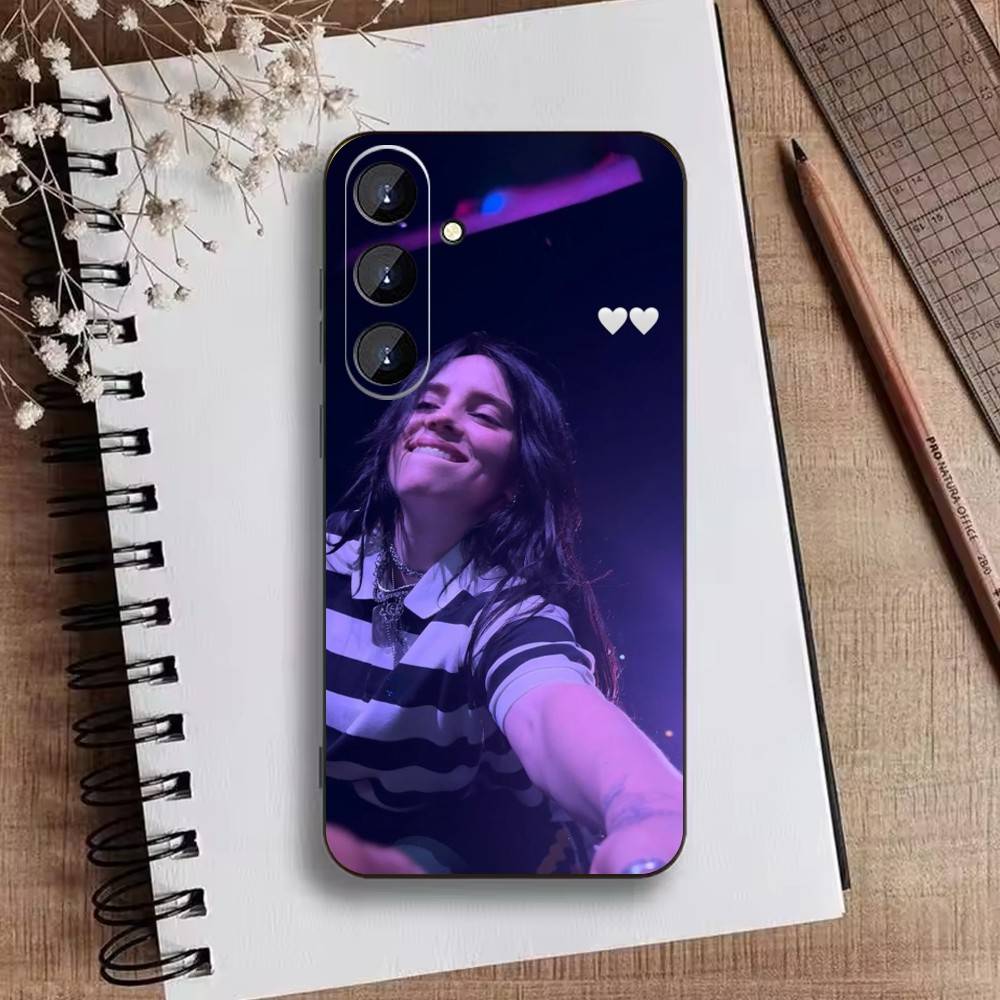 Чехол для телефона A-Singer Billie Eilish для Samsung Galaxy A73, A21s, A22, A31, A52, A53, A71, A41 Мягкий черный корпус