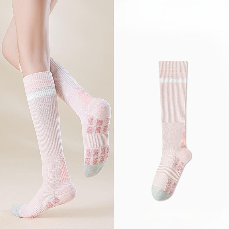 Female Professional Running Hiking Cycling Badminton Yoga Pilates Exercise Pressure Long Leg Socks