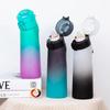 1 шт. Бутылка для воды Air с 1 шт. Случайные ароматизаторы стручки портативные прозрачные с соломинкой герметичные подходит для занятий спортом на открытом воздухе