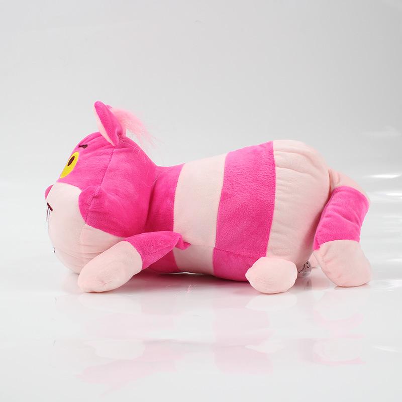 Alice in Wonderland Cheshire Cat Plush Toy – Pink Grinning Cat Doll, 20 inches