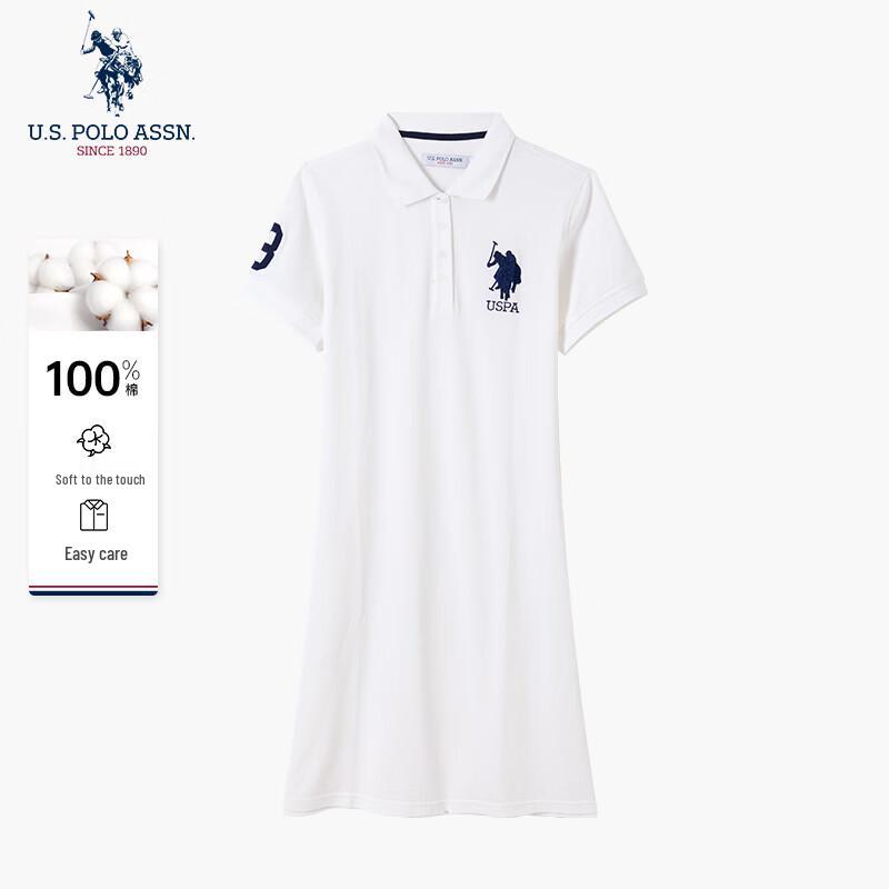 U.S. Polo Assn. Женское платье-поло А-силуэта с коротким рукавом