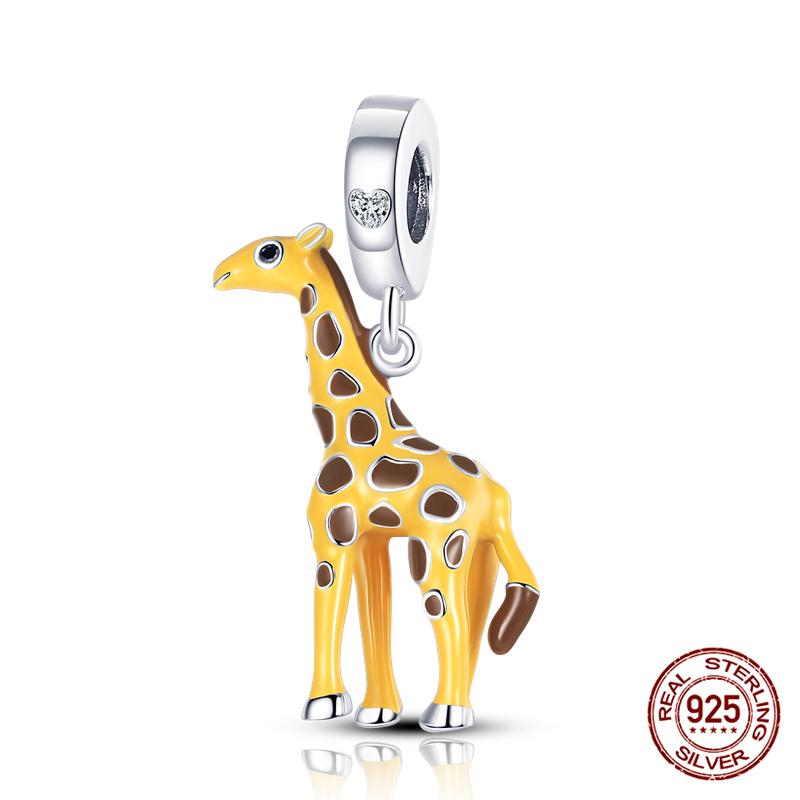 100% 925 silver Animal Series Bulldog Zebra Squirrel Charms Fit Original 925 Bracelet DIY Jewelry Making Women Gift