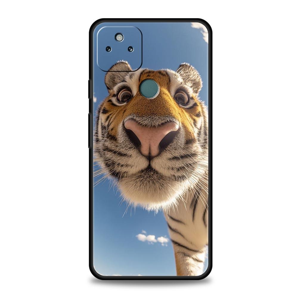Чехол для телефона Google Pixel 10 9 8 7 6 7A 6A Pro Ударопрочный Мягкий ТПУ 10 9 Pro XL Корпус Capas Fundas Мультяшный Узор с Тигром