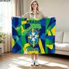 Brasil CBF Print Flannel Blanket High Quality Warm Comfortable Cover for All Seasons Perfect for Gifts Home Decor