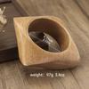 Geometric Wooden Bracelet Square Burlywood Hand Ring Simple Wood Grain Bangle  Unisex