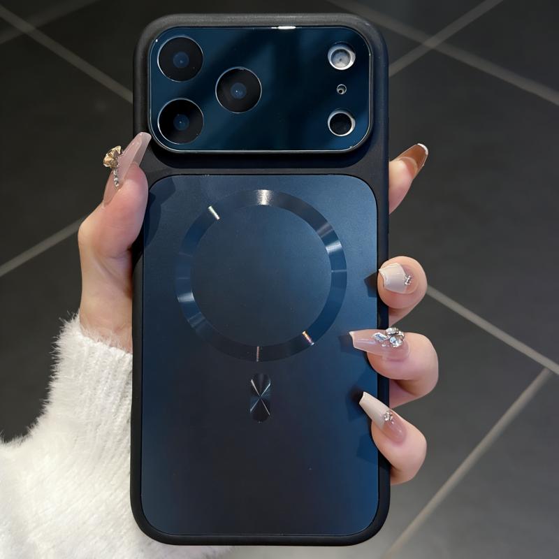 AG Матовый Чехол для телефона Instantly Turn 17 для iPhone 17 16 15 14 13 Pro Max Роскошный Большой Окно для Magsafe Магнитная Крышка