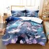 Anime Hatsune Miku Creative Peripherals Duvet Cover Merry Bedding Set Queen King Full Size for Holiday Bedroom Teens Women Gifts
