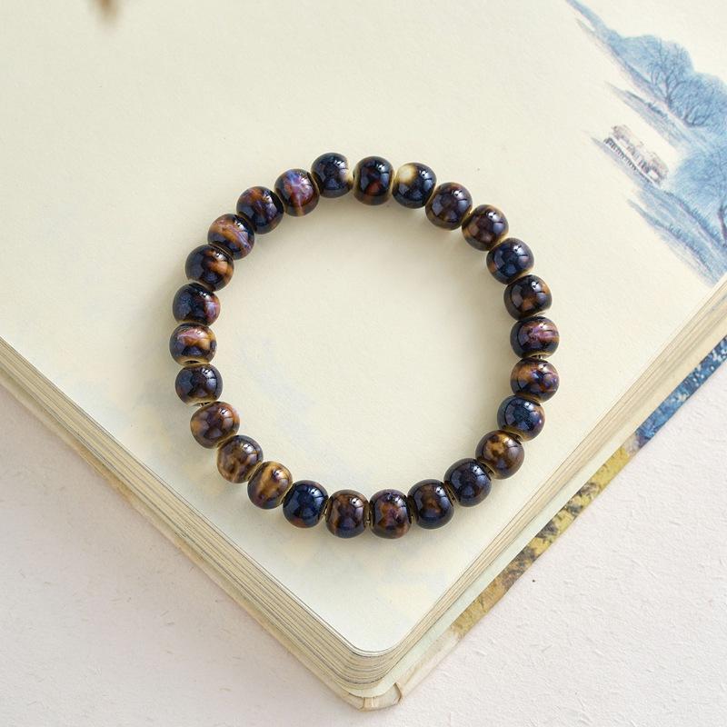 10 мм керамические украшения конфетного цвета полный браслет из бусин эластичный браслет в старинном стиле