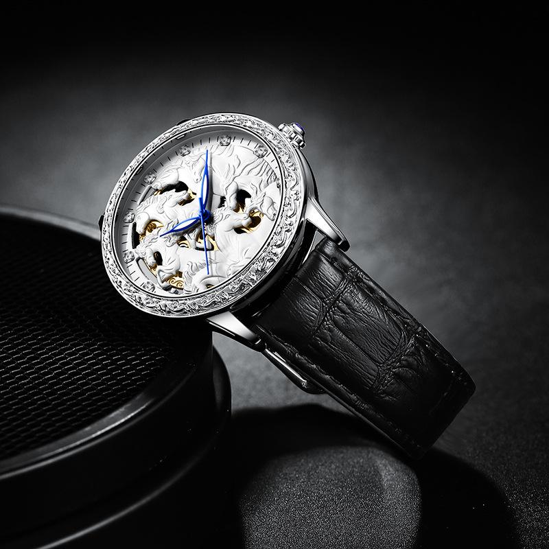 KIMSDUN Часы мужские лучшие брендовые роскошные часы 3D Carving Bad Juna Fashion Cutout автоматические механические часы
