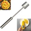 Stainless Steel Corn Cob Peeler Tool Magic Corn Stripper Easy Corn Thresher with Long Handle Sharp Blade Kitchen Gadget for Home Restaurant Use
