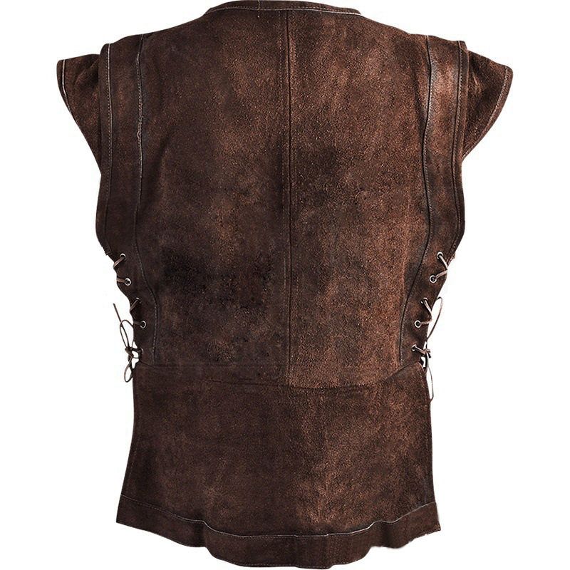 Medieval Retro Gothic Knight Round-Neck Vest Halloween Men's Stage Performance Costume Vest.