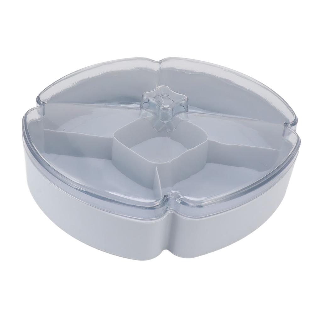 Поднос для закусок, круглая пластиковая тарелка с отделениями для фруктов, орехов и конфет, с 5 секциями для