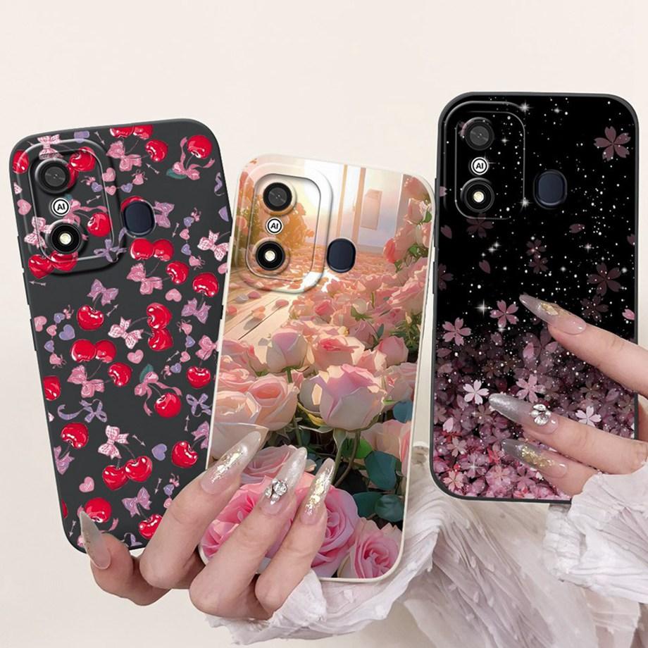 Чехол для Itel A27 A48 A25 A35 Стильный художественный ударопрочный Funda для Itel A60 A60s A70 Мягкий жидкий силиконовый бампер