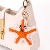 Ocean Series Knitted Animal Doll Keychain For Bag Pendant Funny Turtle Crochet Keychain Clown Fish Keychain Custom Accessories