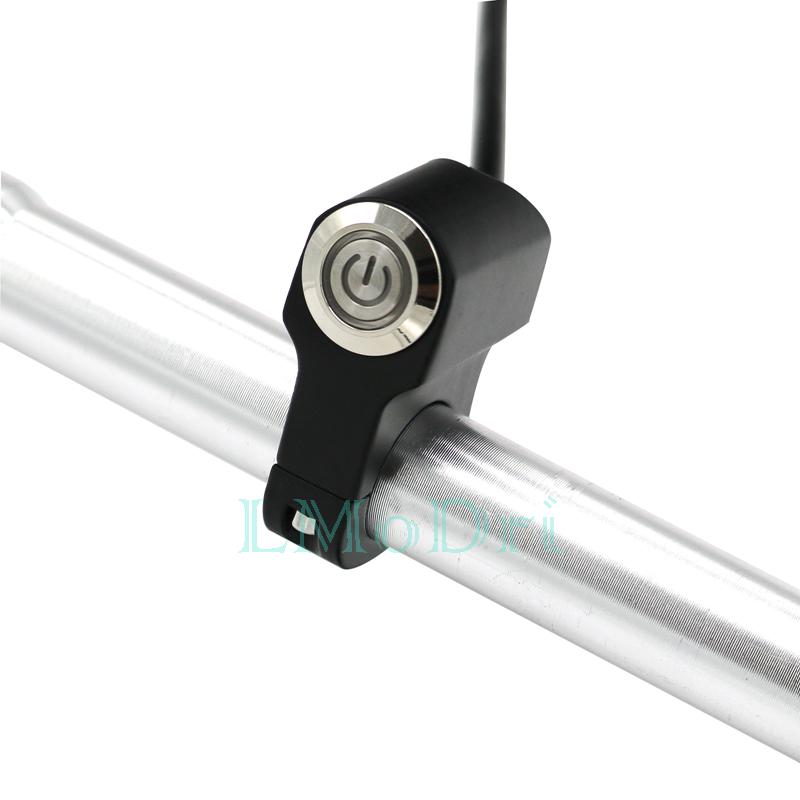 LMoDri мотоциклетные переключатели 7/8 "22 мм, крепление на руль, переключатель фар, аварийный стоп-сигнал, мощность включения-выключения с индикатором