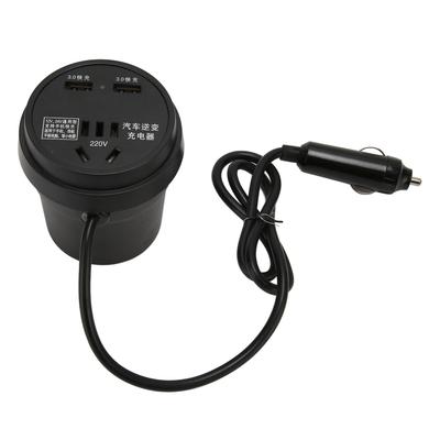 Автомобильный инвертор 150 Вт Порты быстрой зарядки QC3.0 Преобразователь постоянного тока 12 В 24 В в переменный ток 110 В 220 В Инвертор для дороги