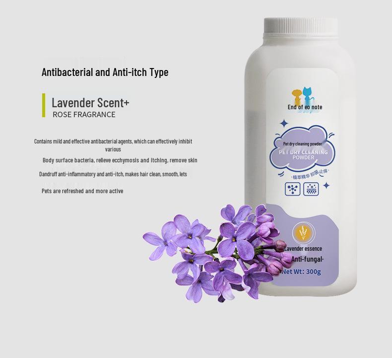 Pet Dry Cleaning Powder & Anti-Itch Deodorizing Dog and Cat Shampoo