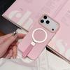For Apple 17Promax Metal Stand Mobile Phone Case Lanyard for IPhone16 Anti-fall and Anti-slip PC Skin-like Hard Case
