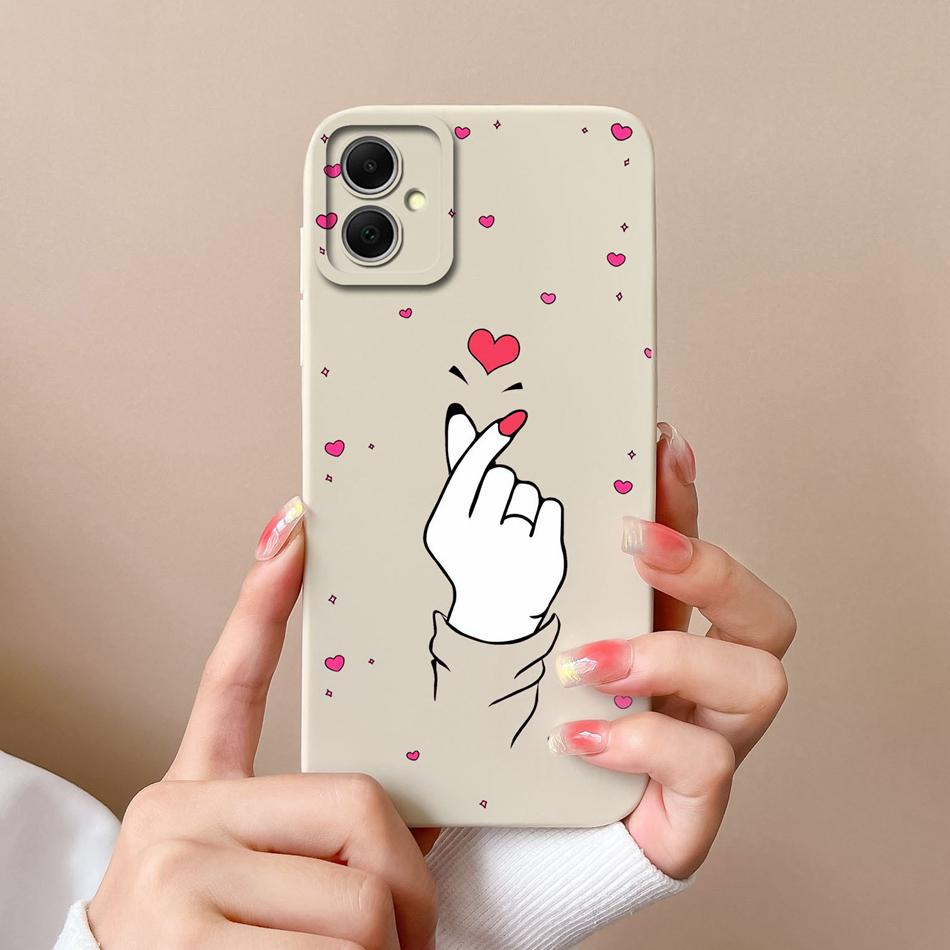 Чехлы для телефонов Samsung Galaxy A05 A05S Простые Уникальные Мягкий Жидкий Силикон Защита Камеры Задняя Крышка Для Samsung A 05 Funda