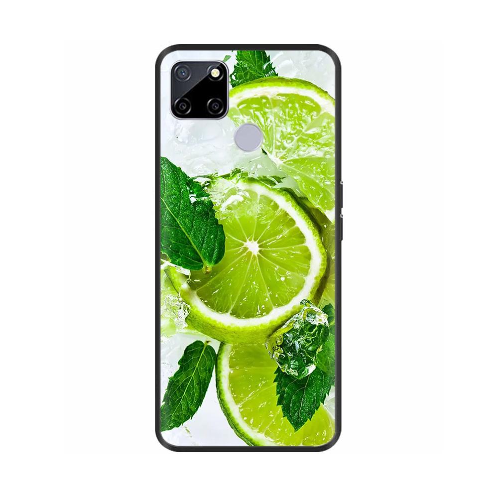Чехол для Realme C25 C25s Мягкий Милый Чехол для OPPO Realme C25Y C21Y Силиконовый Черный ТПУ Чехол для Телефона Для OPPO Realme C21 Цветочный Чехол
