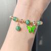 With Butterfly Pendant Glass Beads Bracelet Sweet Women Bangle Korean Style Bracelet  Girls