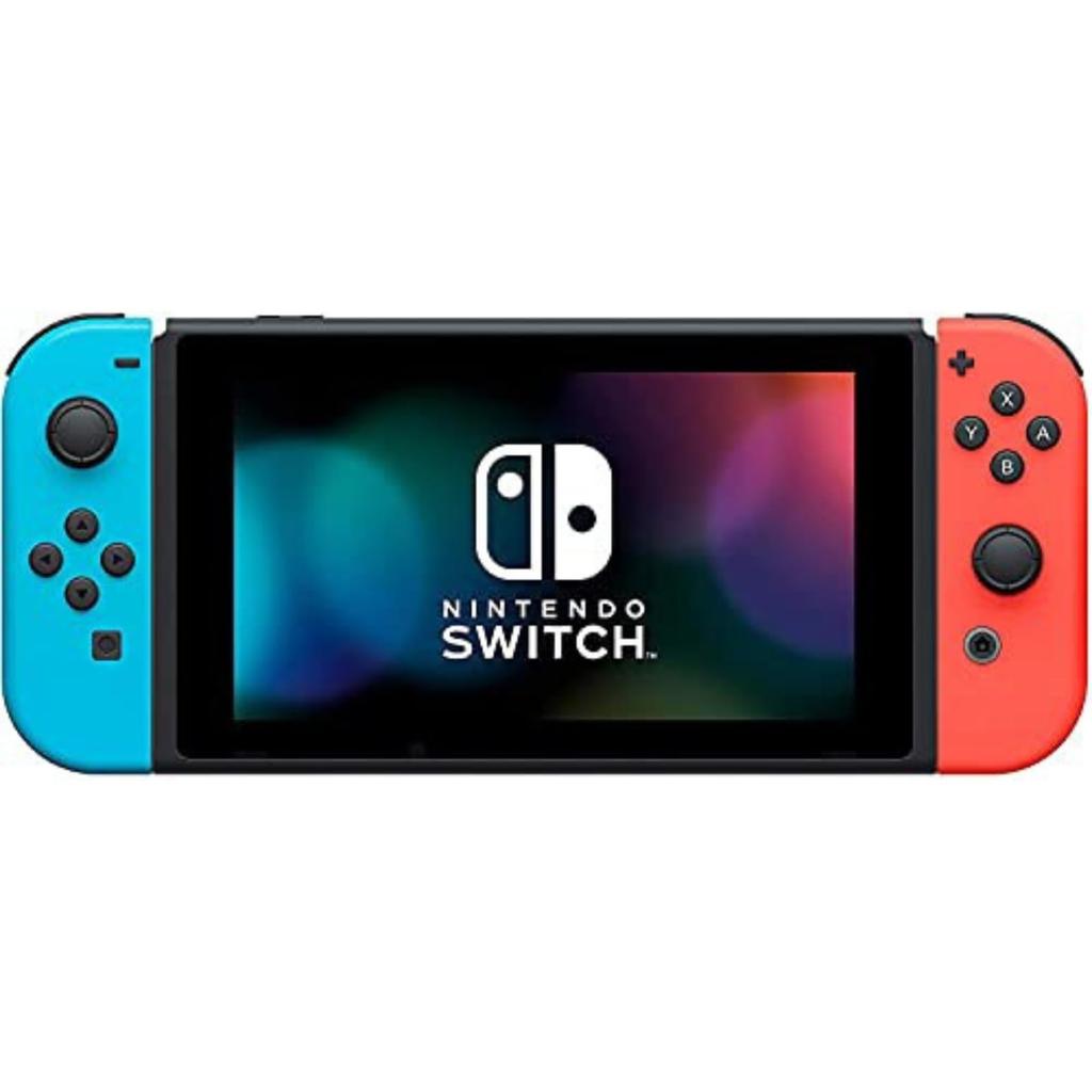 Восстановленная консоль Nintendo Switch с неоново-синим и неоново-красным Joy-Con с гарантией (L) (р) (HAC-S-KABAA) - 180-дневный