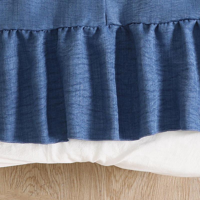 Платье для девочек Осень Новое Корейский стиль Западный стиль Кружево Длинный рукав Сладкая юбка Трехмерный цветок Платье принцессы