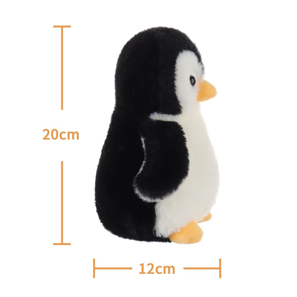 Apricot Lamb Black Penguin Plush Toy for Kids, Soft and Cute, Fluffy Black Penguin for Girls and Boys, 20cm