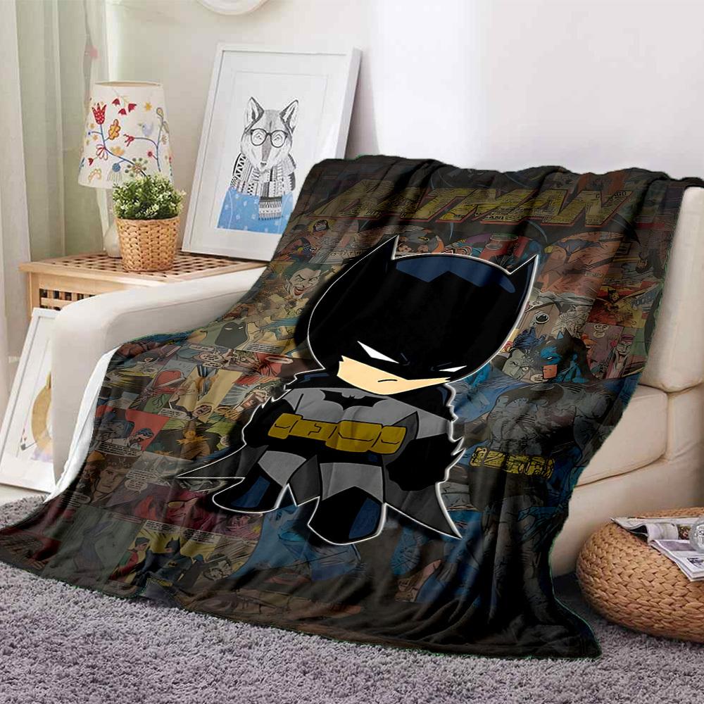 1pc Batman Flannel Throw Blanket Lightweight Soft Warm All Season Blanket for Sofa, Bed, Travel, Camping L1024172