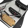 Musiclily Basic 11 Hole Strat Pick Guard с набором звукоснимателей SSH Alnico 5 для гитары Fender ST Stratocaster Electric Black 3P Pre-Wired,