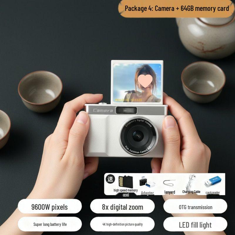 HD Pixel 9600 Flip Screen Dual Camera Student Selfie Digital Camera