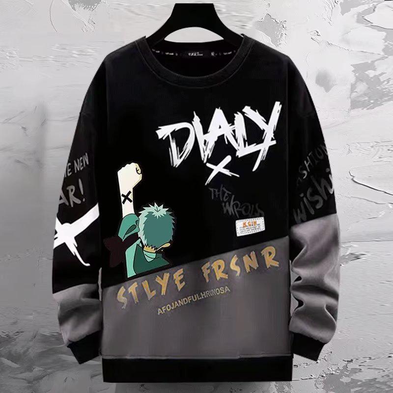 Мужская однотонная толстовка с капюшоном — уличная мода, длинный рукав, молодежный корейский стиль для весны, осени, зимы