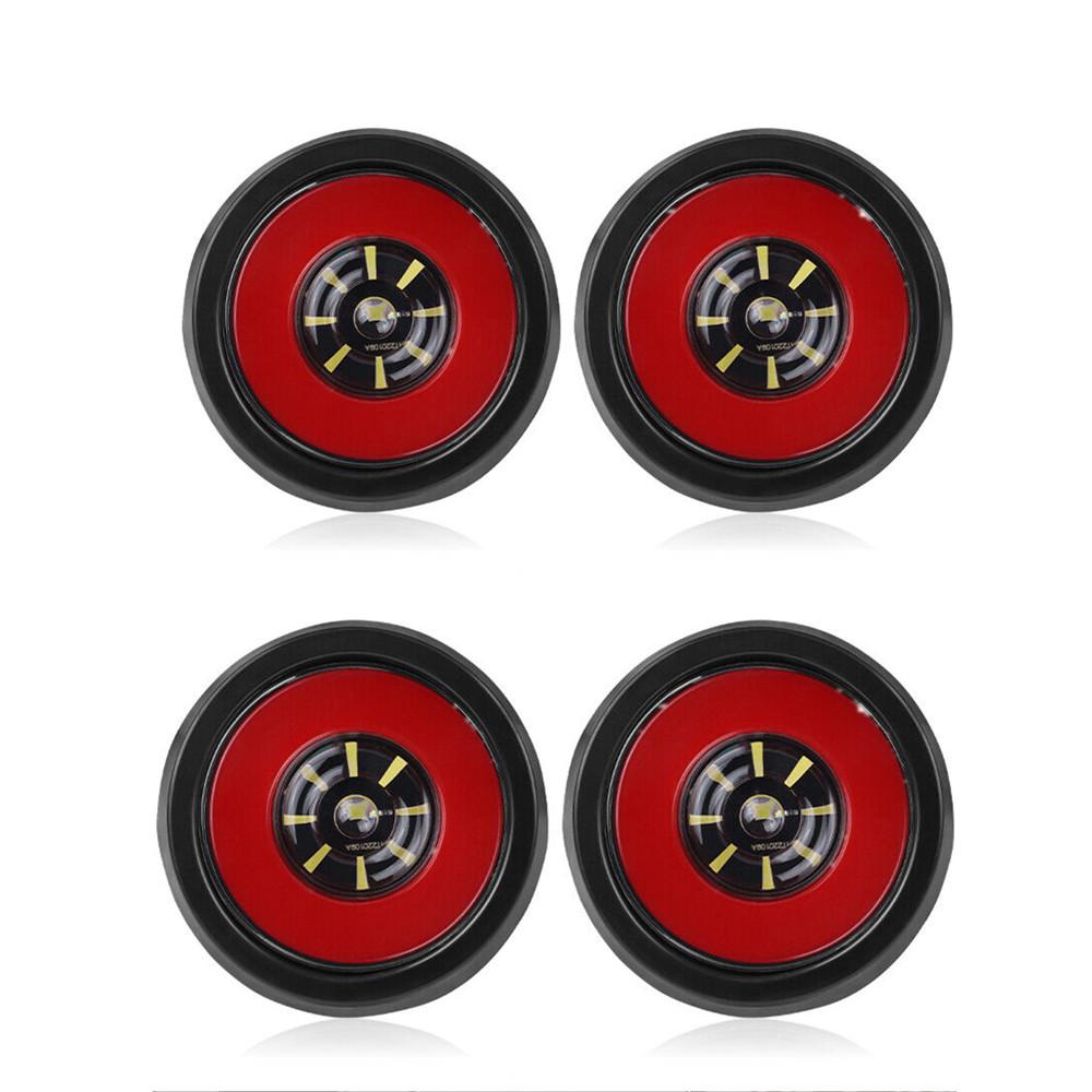 4PCS 4" Round LED Rear Tail Light Truck Stop Turn Tail Reverse Lights Trailer Lorry Van Brake Signal Lamp DRL Running lamp