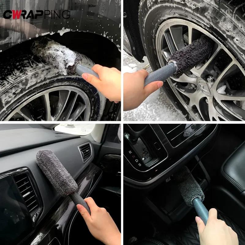 Car Wheel Tire Cleaning Brushes Tire Rim Brush Wheel Hub Cleaning Detailing Brushs for Motorcycle Car Wheels Washing Accessories