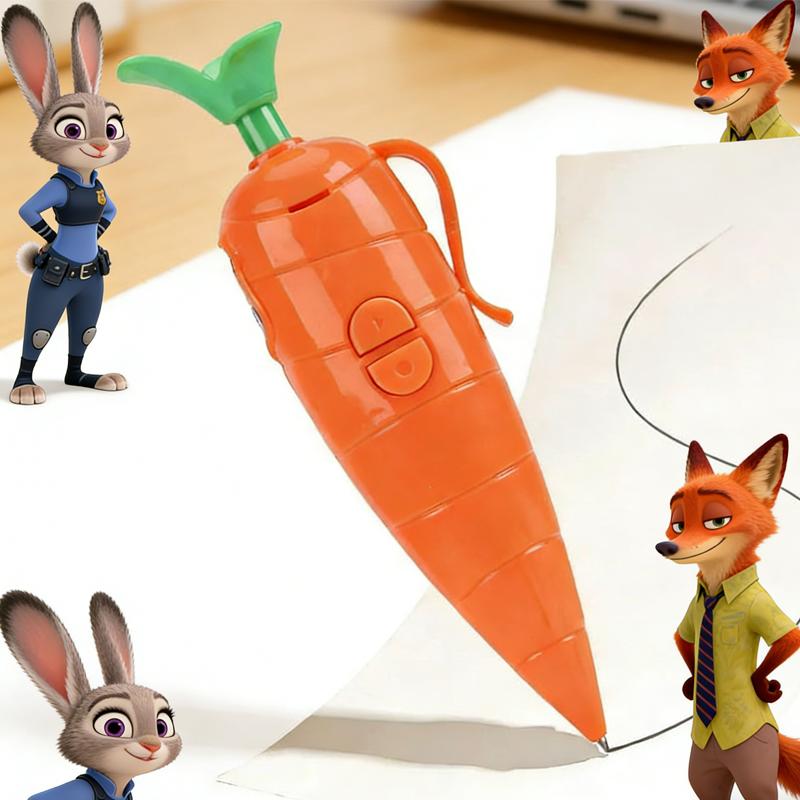Judith Nick Cartoon# Carrot Student Voice.. Recorder Pen Cute Ballpoint Pen Compact Recording Toy Stationery Collectible