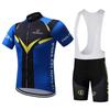 Summer Short Riding Bicycle Cycling Clothing Set Men Sport Jerseys Suits White Bib Pants