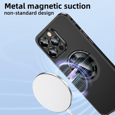 Высококачественный металлический жесткий чехол для телефона для Iphone 12 13 14 Pro Max, магнитный Magsafe с беспроводной зарядкой, алюминиевый магнитный чехол, принципиально