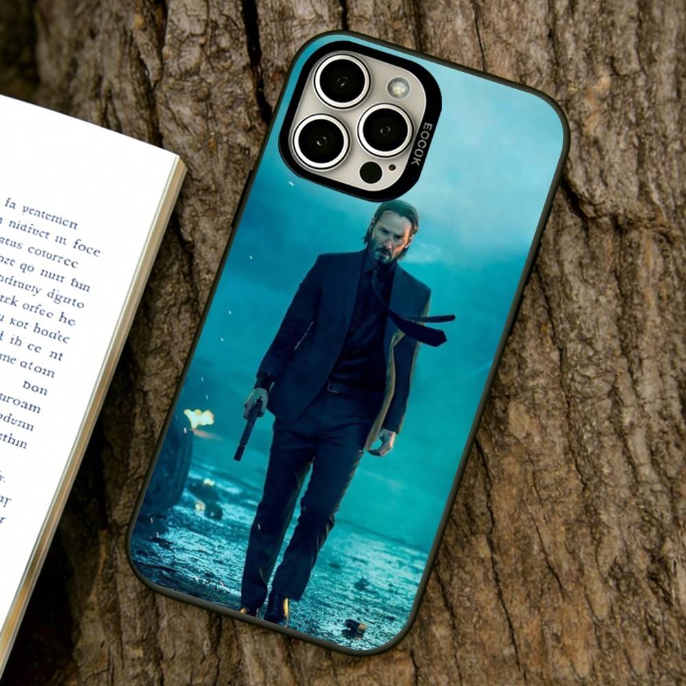 John Wick Phone Case For iPhone 17,16,15,14,13,12,11 Plus,Pro Max,XS,Colorful Silver Black Cover