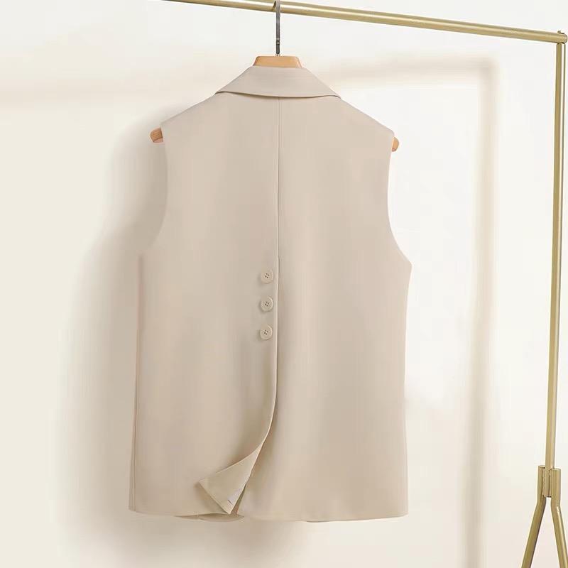 Костюм-жилет, женская верхняя одежда, модная весенне-осенняя новая свободная одежда с разрезом